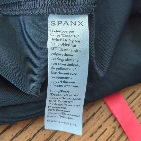 Spanx Faux Leather Moto Black Leggings Size Large Edgy Pull on - Picture 10 of 16